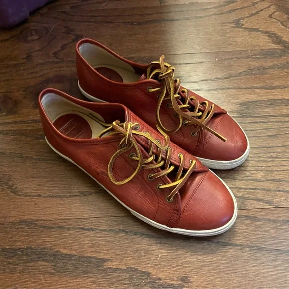 FRYE Ruby Red Leather Sneakers Women’s Size 8 (approx.) - Picture 11 of 12